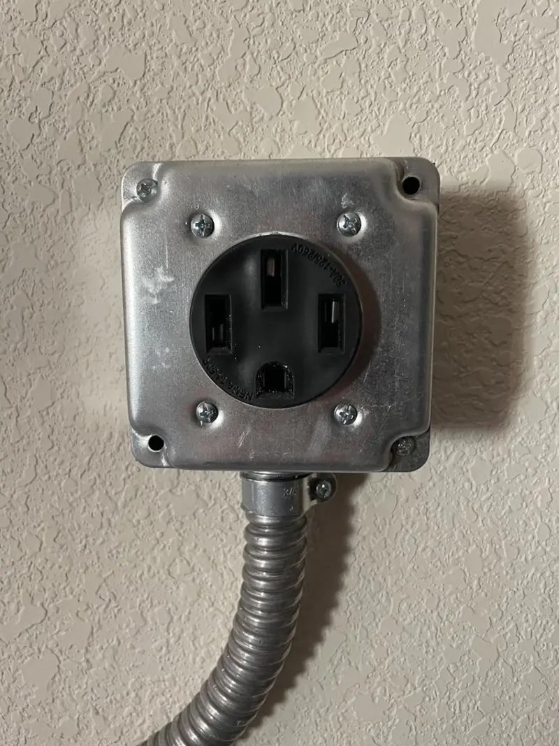 NEMA 14-50 outlet installed for Smart Home Electrical in Sherwood